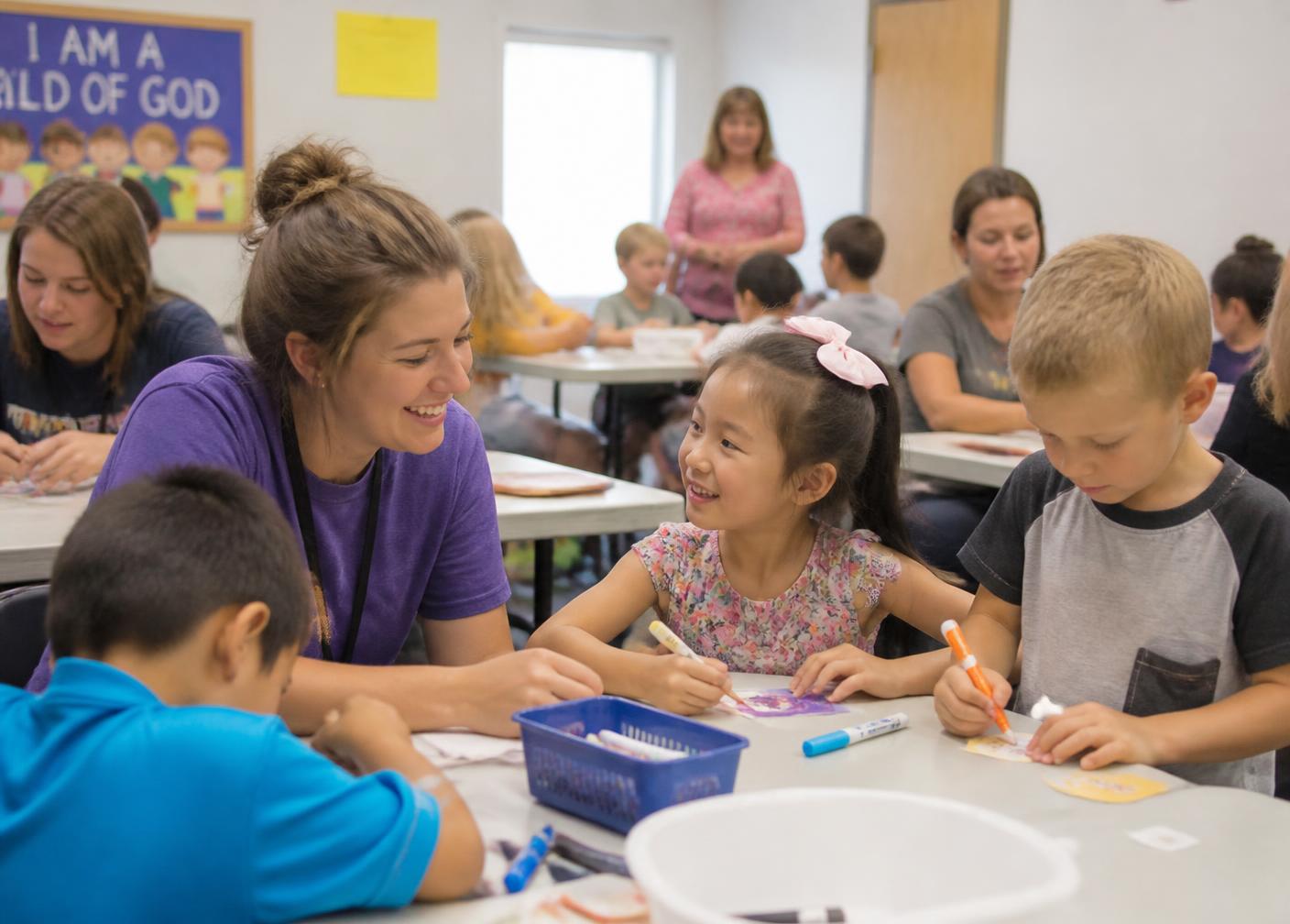 Children and youth together at Cornerstone
